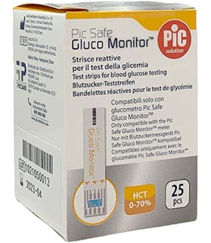 PIC STRISCE GLUCO MONITOR 25 PEZZI