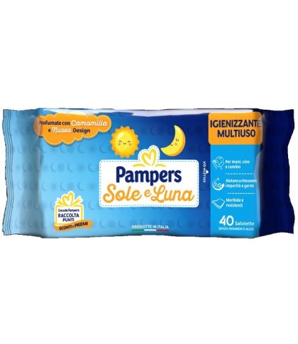 PAMPERS WIPES SOLE&LUNA 40PZ