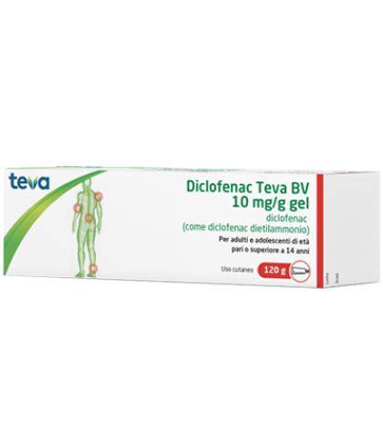 DICLOFENAC TEVA*GEL120G 10MG/G