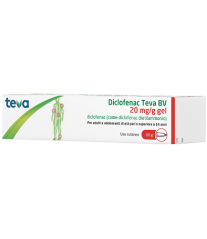 DICLOFENAC TEVA*GEL 60G 20MG/G