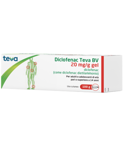 DICLOFENAC TEVA*GEL100G 20MG/G