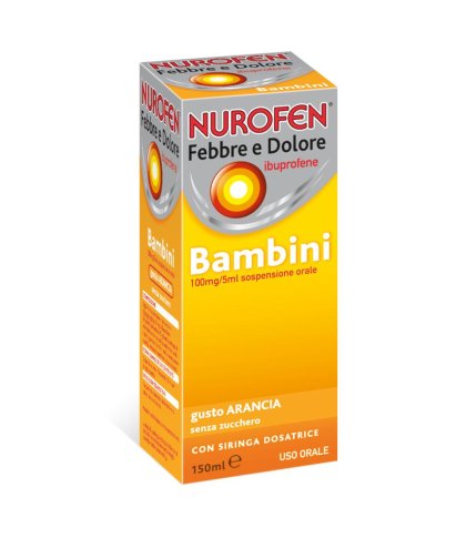 NUROFEN FEBBRE E DOLORE 100MG/5ML ARANCIA