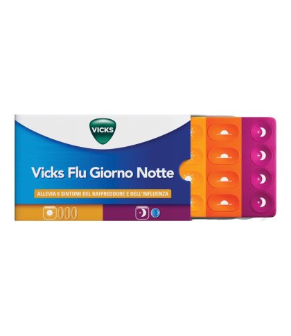 VICKS FLU GIORNO NOTTE*12+4CPR