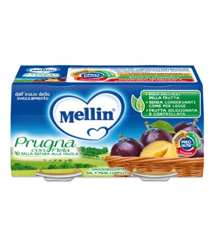 MELLIN OMOG PRUGNA MELA 2X100G