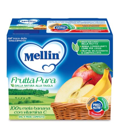 MELLIN FRUT PURA MELA/BAN4X100