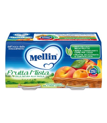 MELLIN*OM FRUTTA MIS 2X100G