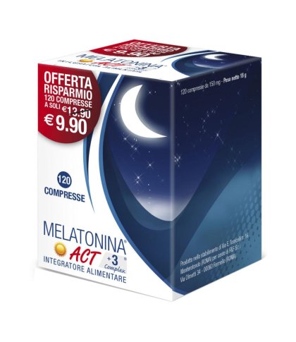 MELATONINA ACT+3 COMPLEX120CPR