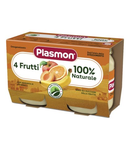 PLASMON OMOG 4 FRUT 2X104G