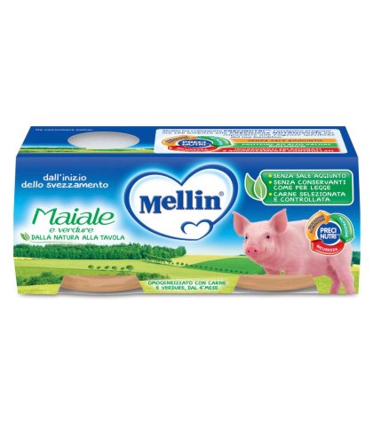 MELLIN OMOG MAIALE C/VERD2X80G