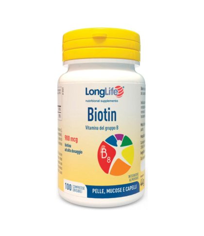 LONGLIFE BIOTIN 900MCG 100CPR