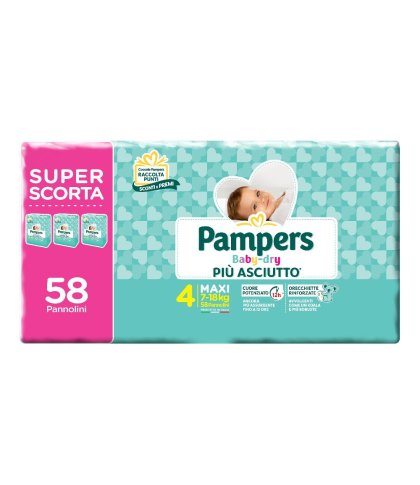 PAMPERS BABY DRY T DWCT MAX58P