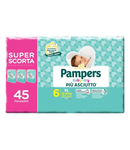 PAMPERS BABY DRY T DWCT XL 45P