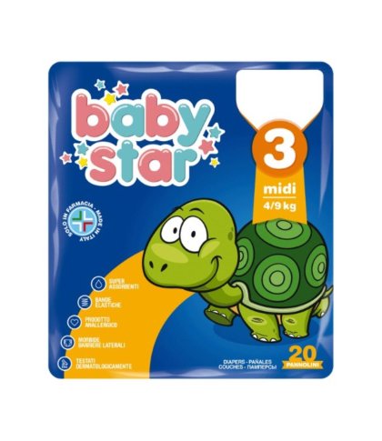 BABYSTAR MIDI PANN.4/9KG 20PZ