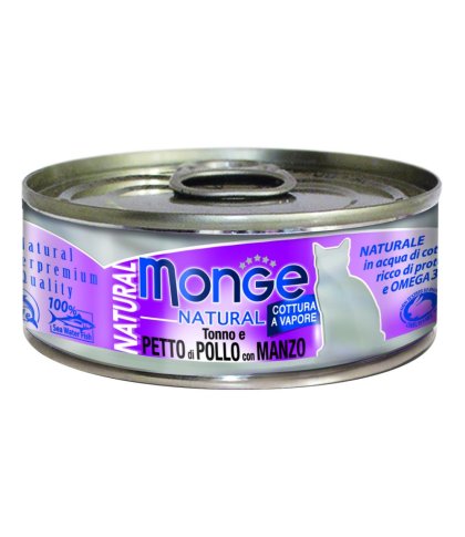 MONGE NAT POLLO/MANZO 80GR