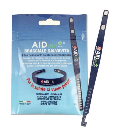 AIDME BRACCIALE SALVAVITA BLU