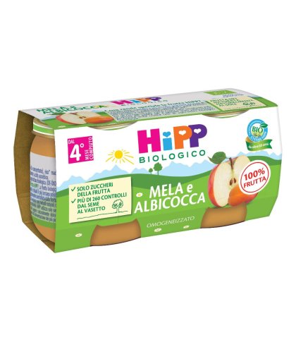 HIPP OMOG ALBICOCCA/MELA 2X80G