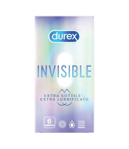 DUREX INVISIBLE EXTRA LUBR 6PZ