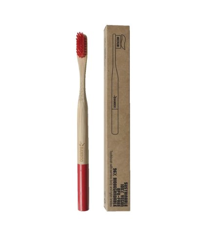 SPAZZOLINO BAMBOO MEDIUM ROSSO