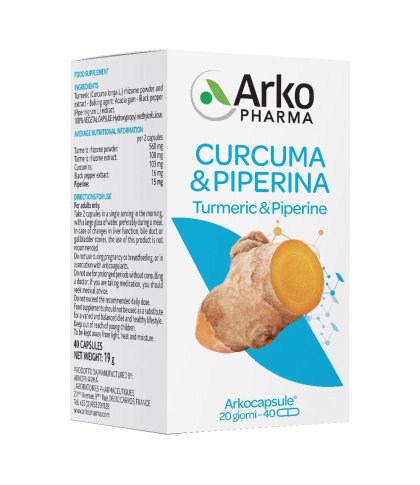 ARKOCPS CURCUMA+PIPERINA 40CPS